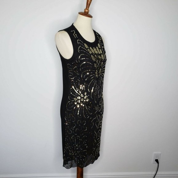 Michelle Lynn Black Sequin Front Dress - Picture 5 of 10
